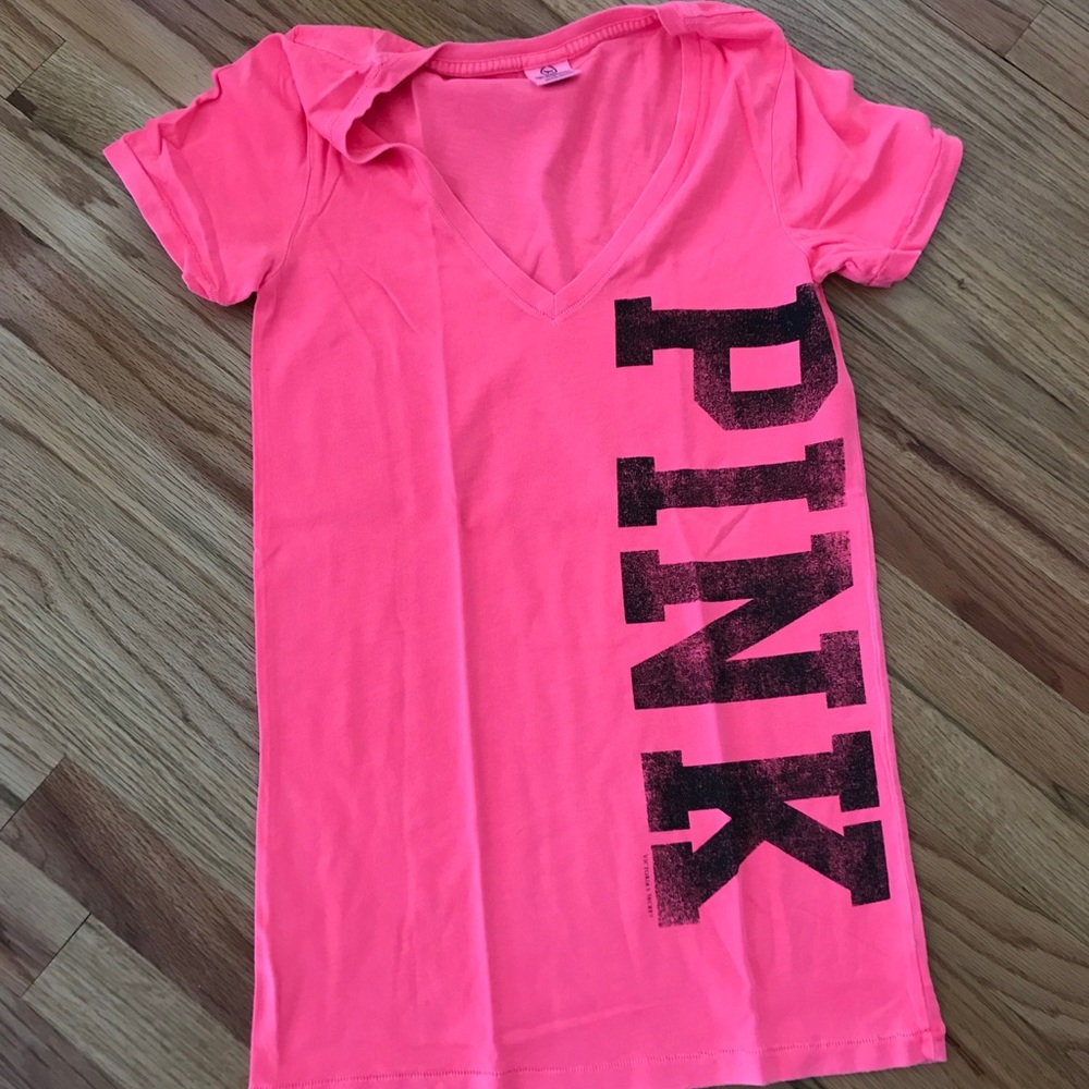 PINK Victoria’s Secret Neon Coral Shirt